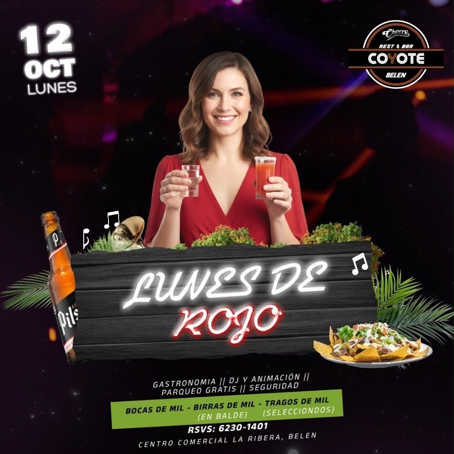 Lunes de Rojo — Cheers Coyote Belén
